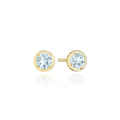 Tacori Earrings in Yellow Gold containing Blue topaz  FE 823 RD 5 BT Y