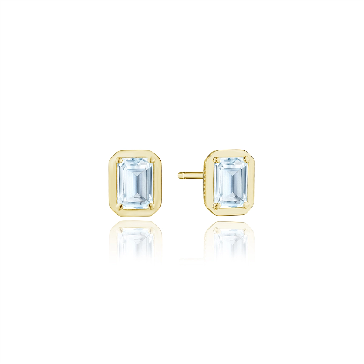 Tacori Earrings in Yellow Gold containing Blue topaz  FE 823 EC 5.5X4 BT Y