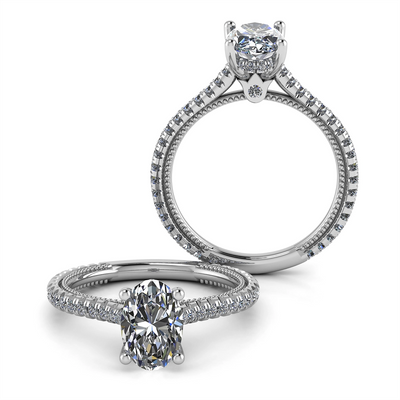 csv_image Verragio Engagement Ring in White Gold containing Diamond V-992OV-1.3