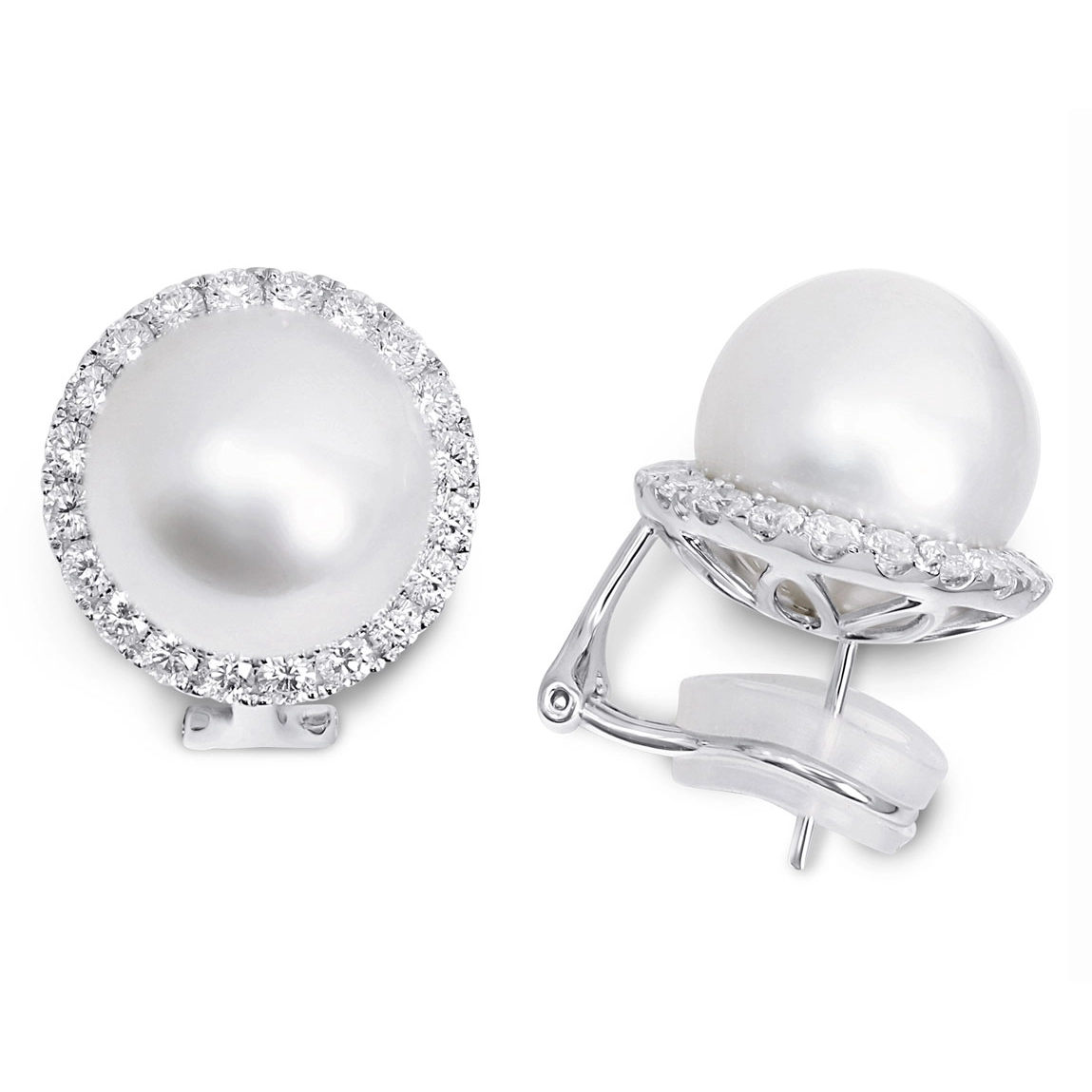 Earrings Earrings in White Gold containing Multi-gemstone, Diamond, Pearl 432296