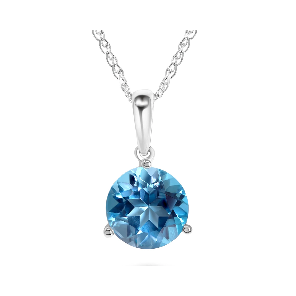 Necklaces Necklaces in White Gold containing Blue topaz  432342