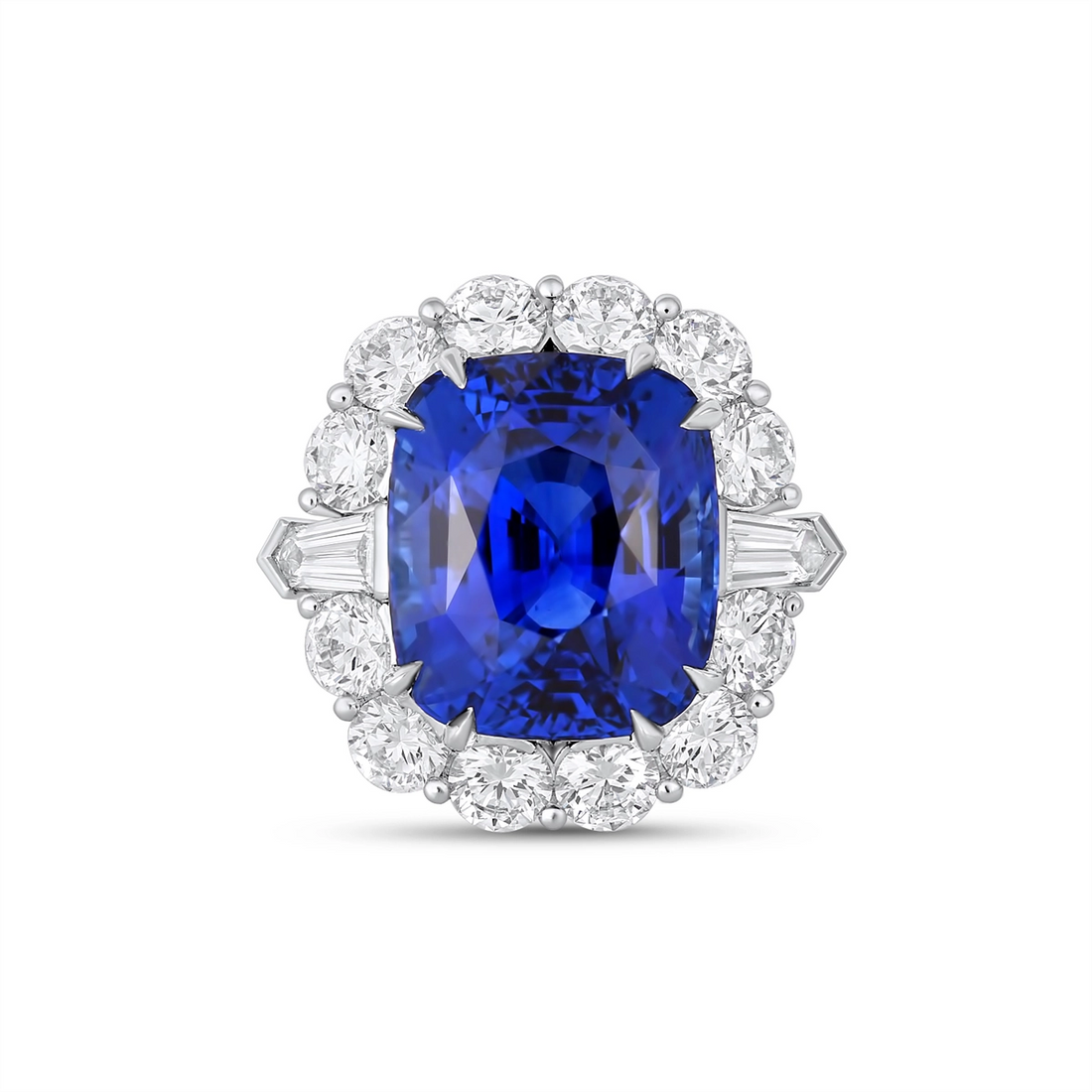 Rings Rings in Platinum/Palladium containing Multi-gemstone, Diamond, Sapphire 432583