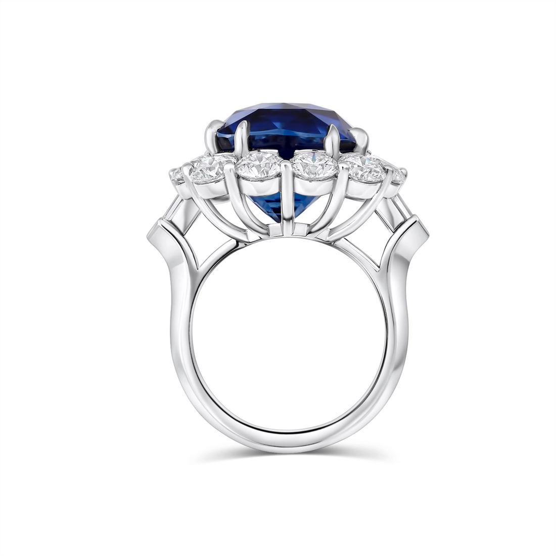 Rings Rings in Platinum/Palladium containing Multi-gemstone, Diamond, Sapphire 432583