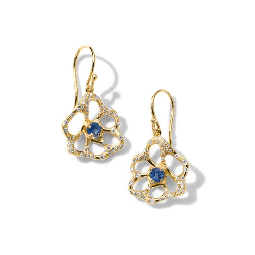 Ippolita Earrings in Yellow Gold containing Multi-gemstone, Diamond, Sapphire GE2512BS4DIAWI