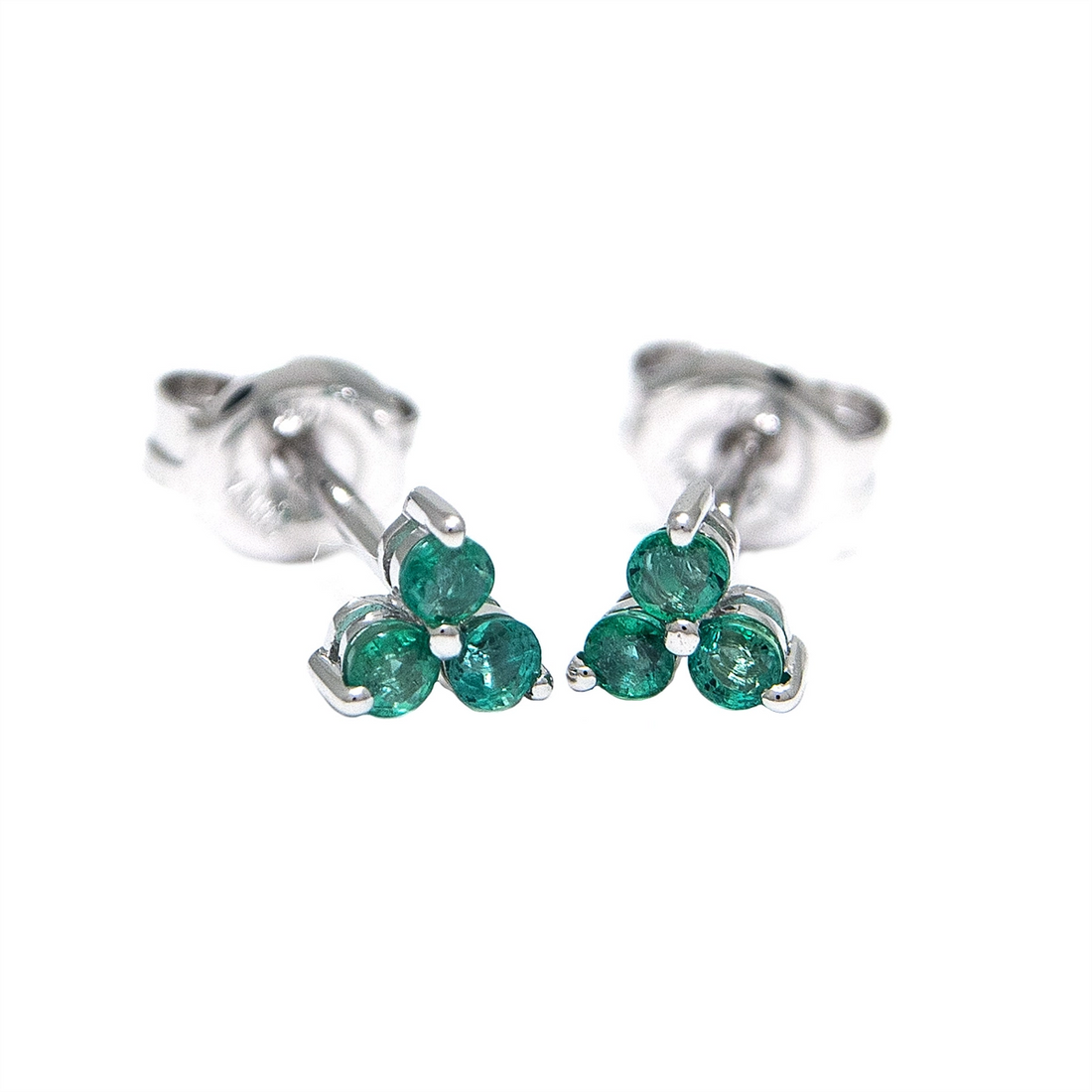 Earrings Earrings in White Gold containing Emerald 432596