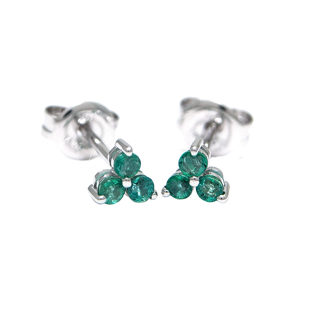 Earrings Earrings in White Gold containing Emerald 432596