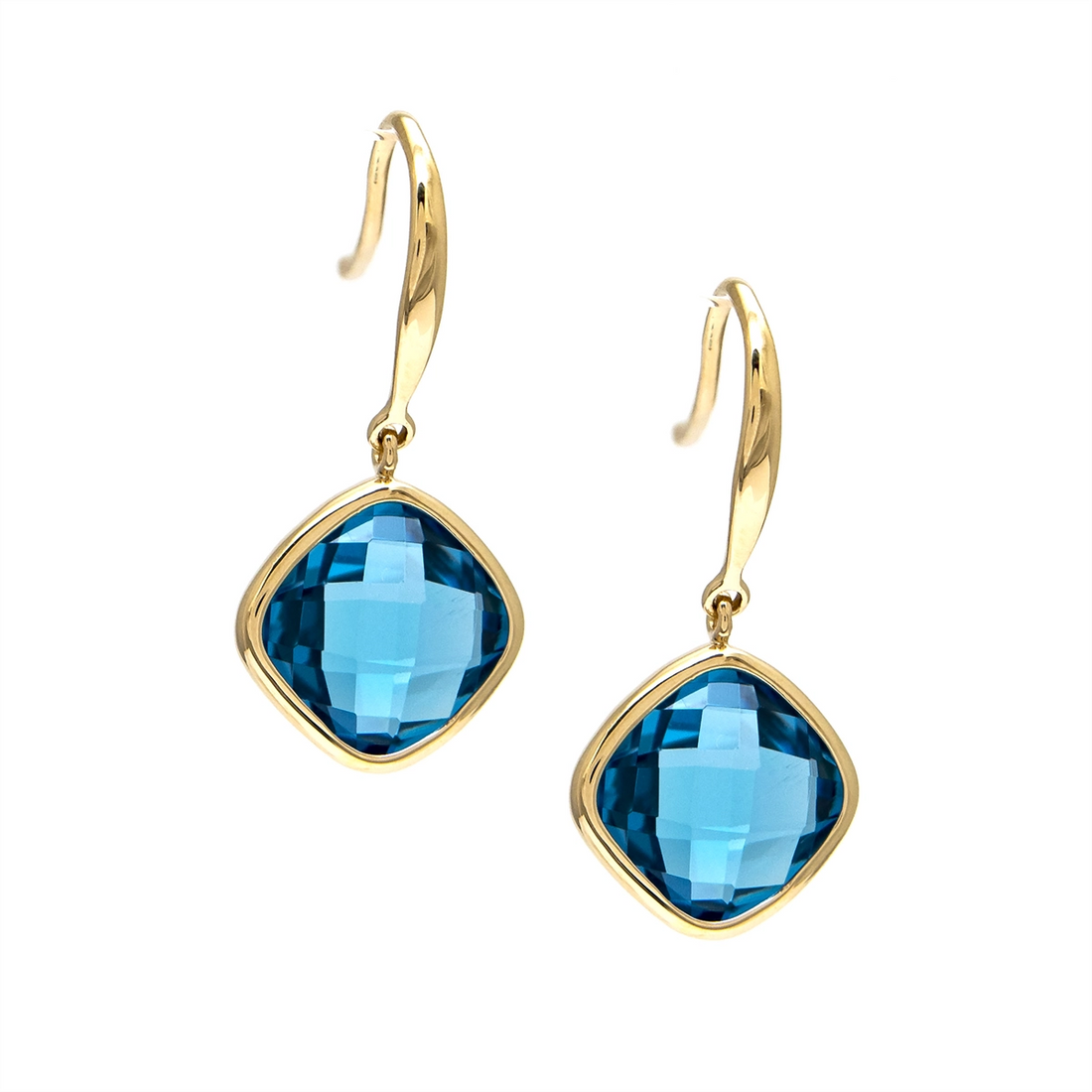 Earrings Earrings in Yellow Gold containing Blue topaz  432604