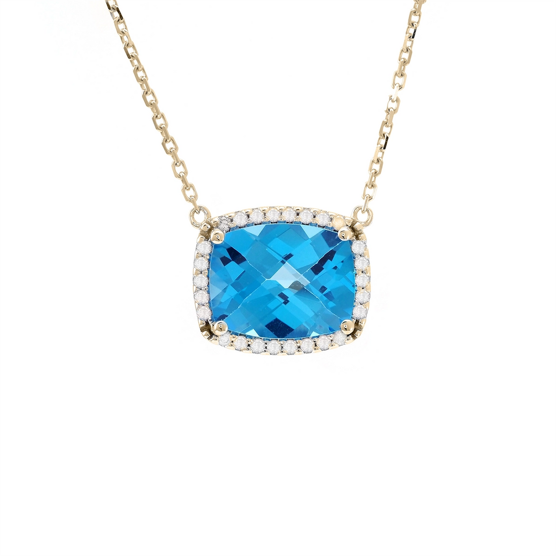 Necklaces Necklaces in Yellow Gold containing Blue topaz , Multi-gemstone, Diamond 432614