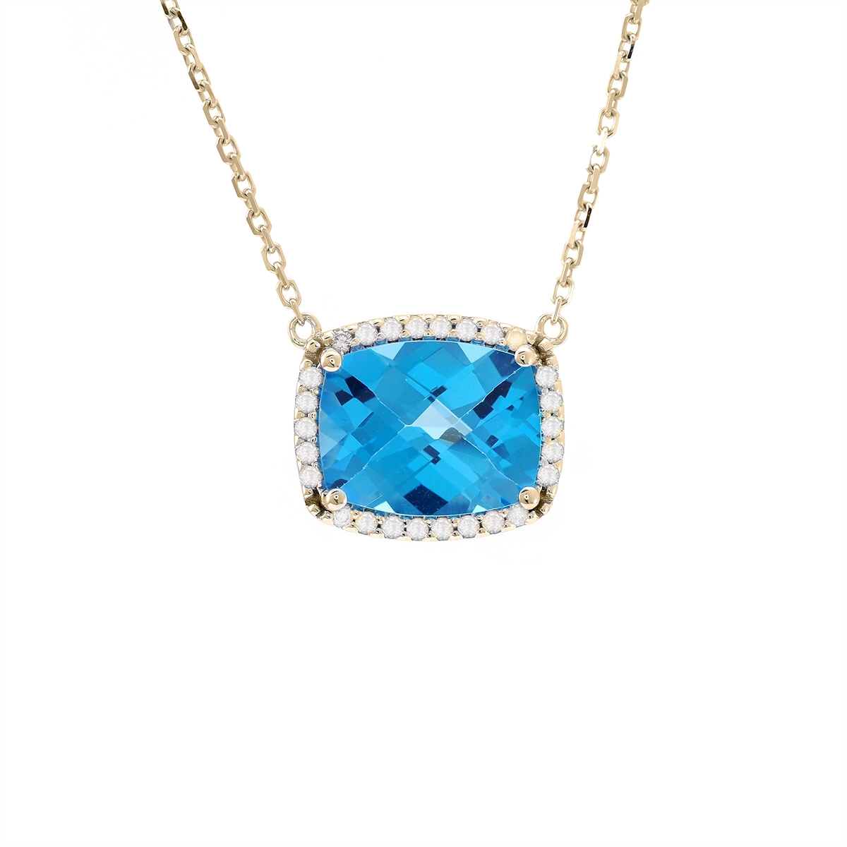 Necklaces Necklaces in Yellow Gold containing Blue topaz , Multi-gemstone, Diamond 432614