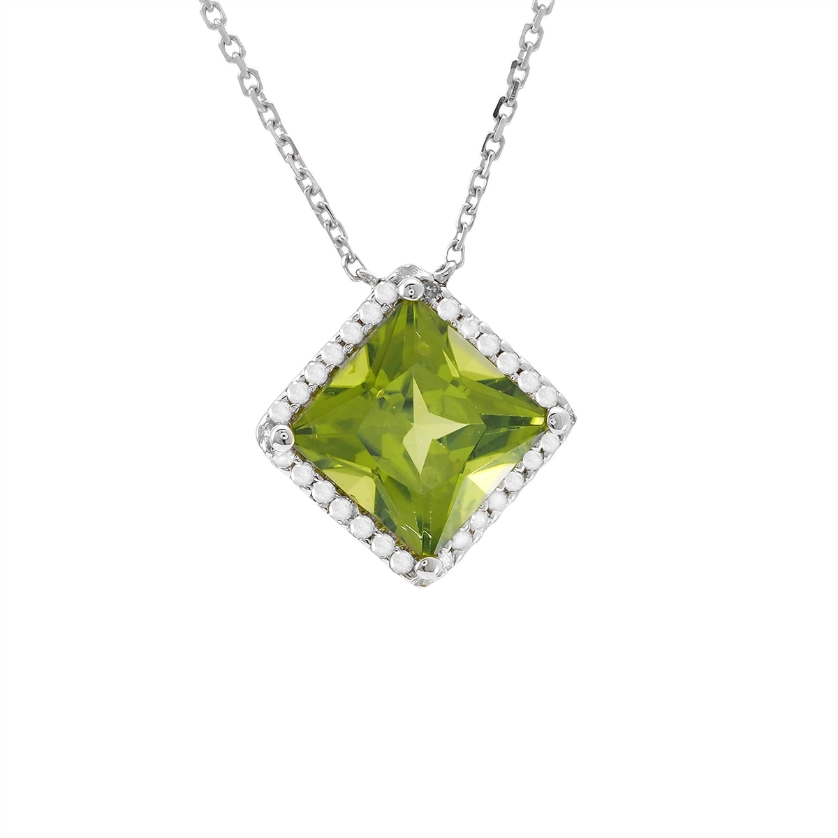 Necklaces Necklaces in White Gold containing Peridot, Multi-gemstone, Diamond 432616