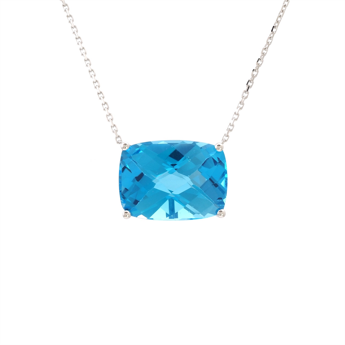 Necklaces Necklaces in White Gold containing Blue topaz  432617