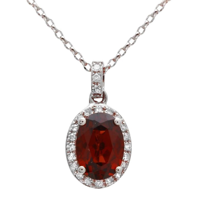 Necklaces Necklaces in White Gold containing Garnet, Multi-gemstone, Diamond 432628