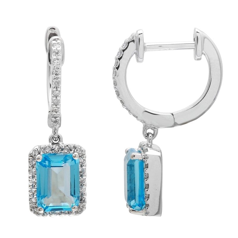 Earrings Earrings in White Gold containing Blue topaz , Multi-gemstone, Diamond 432638