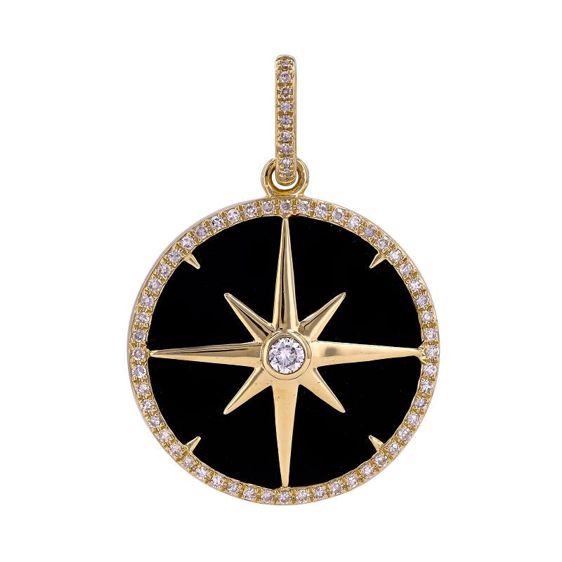 Pendants Pendants in Yellow Gold containing Black onyx, Multi-gemstone, Diamond 432644