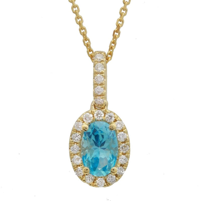 Necklaces Necklaces in Yellow Gold containing Blue topaz , Multi-gemstone, Diamond 432650