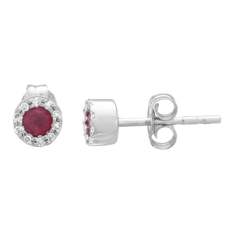 Earrings Earrings in White Gold containing Multi-gemstone, Diamond, Ruby 432654