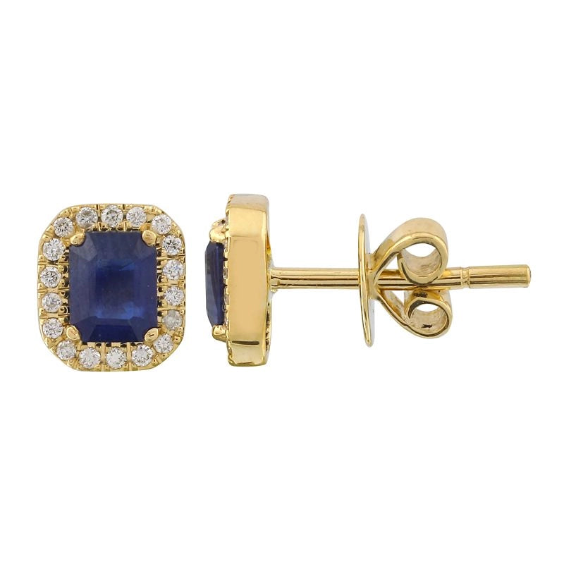 Earrings Earrings in Yellow Gold containing Multi-gemstone, Diamond, Sapphire 432673