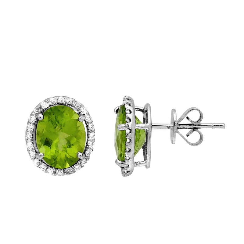 Earrings Earrings in White Gold containing Peridot, Multi-gemstone, Diamond 432681