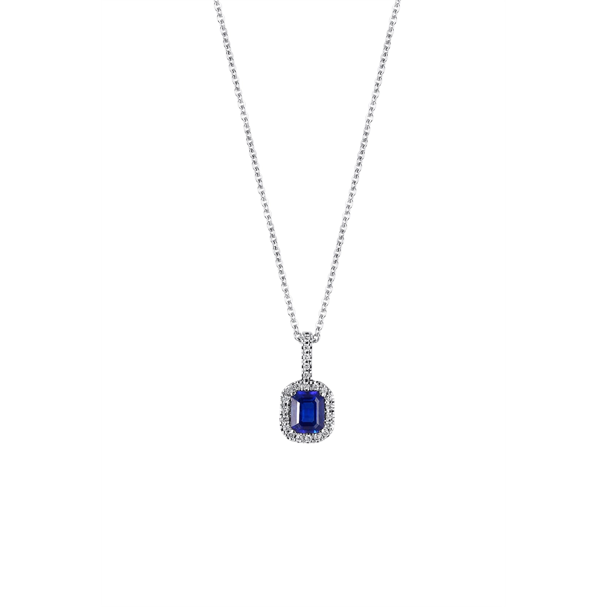 Necklaces Necklaces in White Gold containing Multi-gemstone, Diamond, Sapphire 432682
