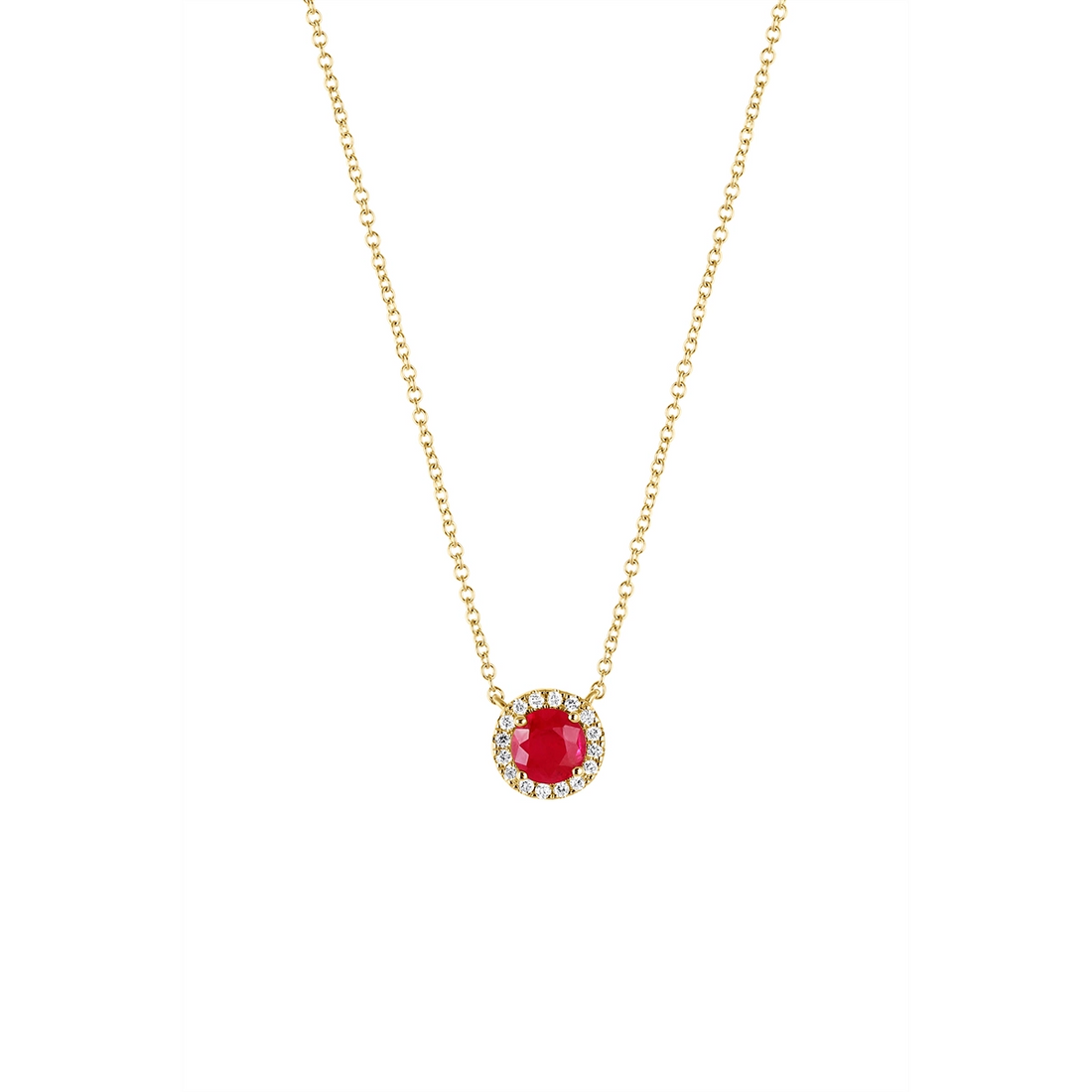 Necklaces Necklaces in Yellow Gold containing Multi-gemstone, Diamond, Ruby 432683