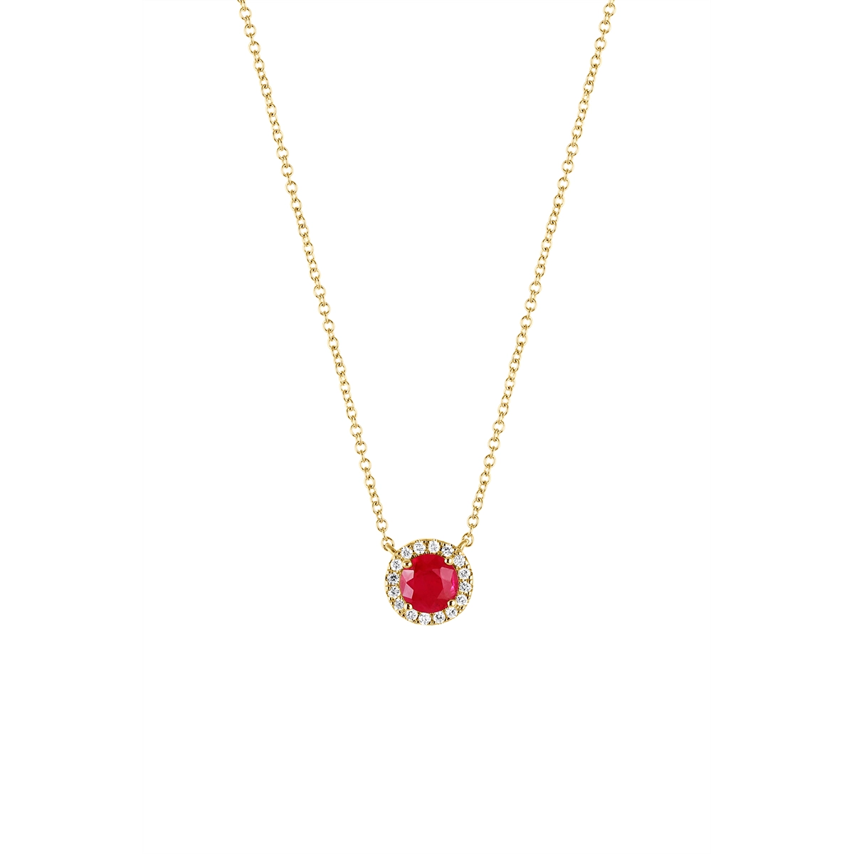 Necklaces Necklaces in Yellow Gold containing Multi-gemstone, Diamond, Ruby 432683