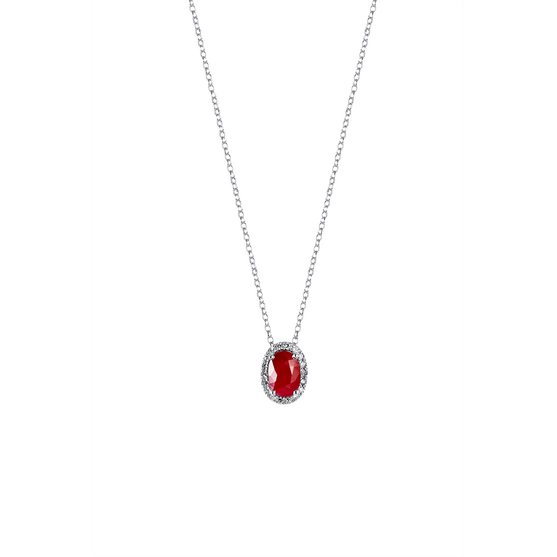 Necklaces Necklaces in White Gold containing Multi-gemstone, Diamond, Ruby 432684