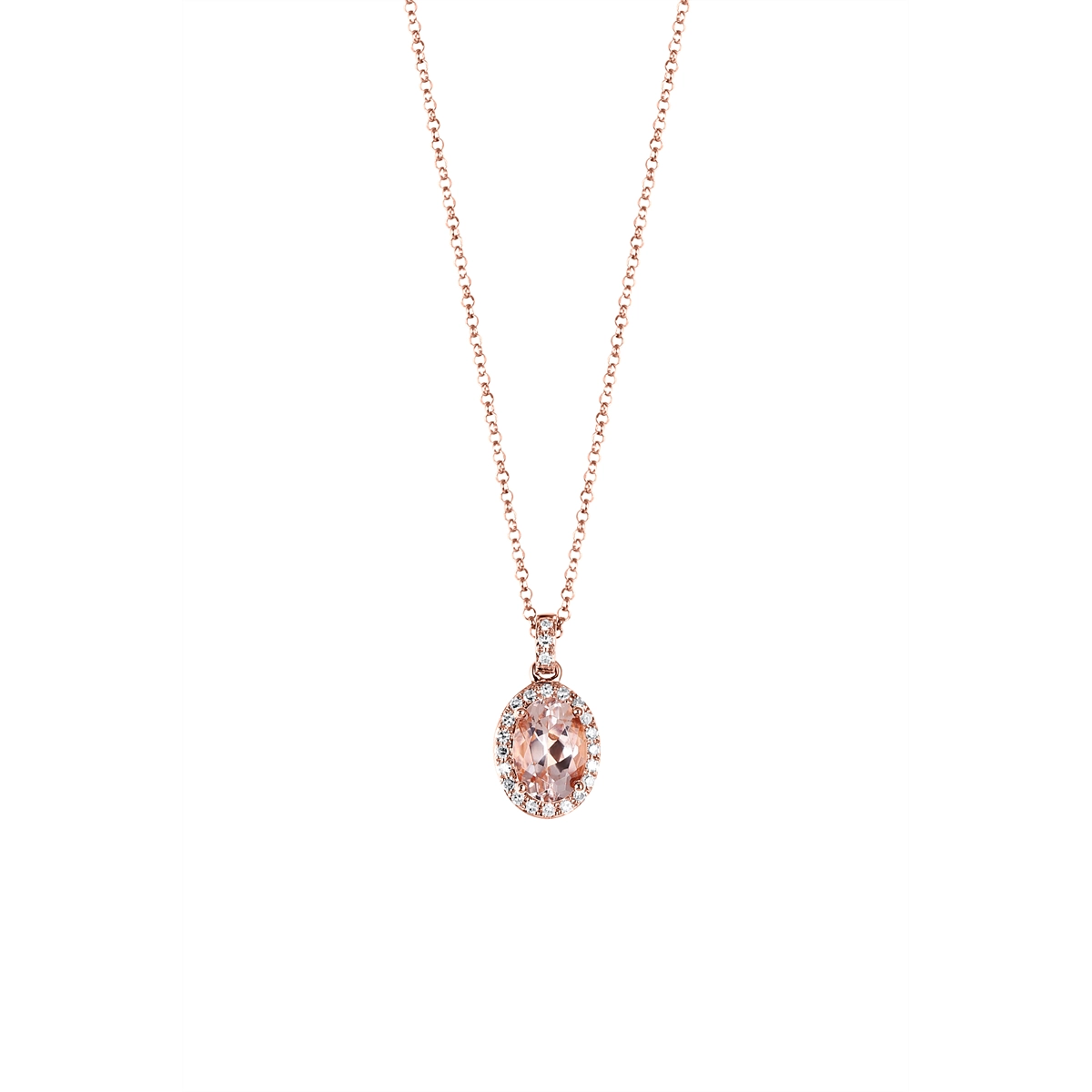 Necklaces Necklaces in Rose Gold containing Multi-gemstone, Diamond, Morganite 432685