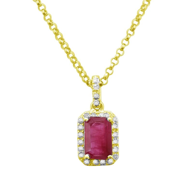Necklaces Necklaces in Yellow Gold containing Multi-gemstone, Diamond, Ruby 432689