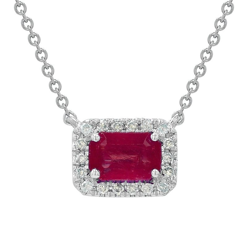 Necklaces Necklaces in White Gold containing Multi-gemstone, Diamond, Ruby 432690
