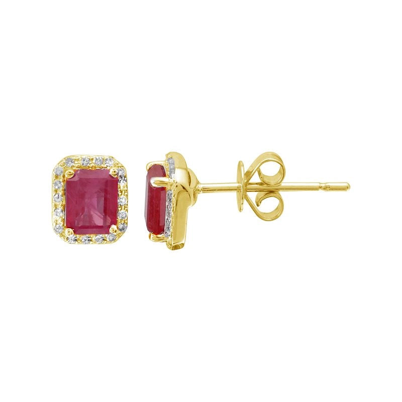 Earrings Earrings in Yellow Gold containing Multi-gemstone, Diamond, Ruby 432694