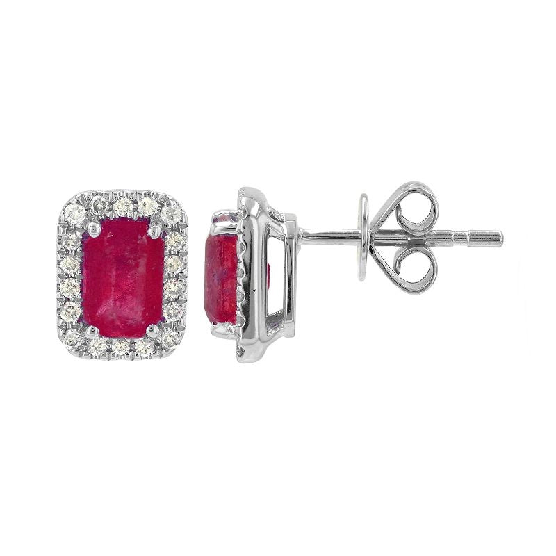 Earrings Earrings in White Gold containing Multi-gemstone, Diamond, Ruby 432695