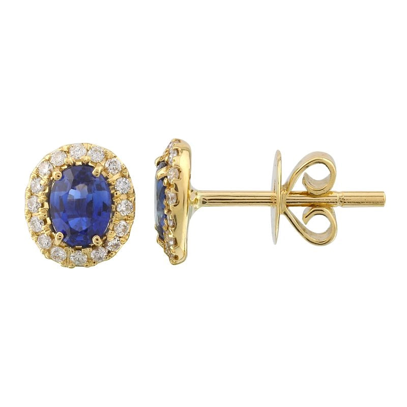 Earrings Earrings in Yellow Gold containing Multi-gemstone, Diamond, Sapphire 432709