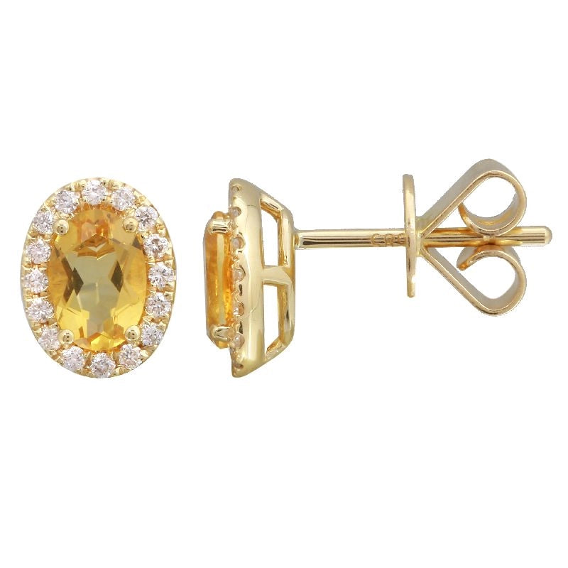 Earrings Earrings in Yellow Gold containing Citrine, Multi-gemstone, Diamond 432722