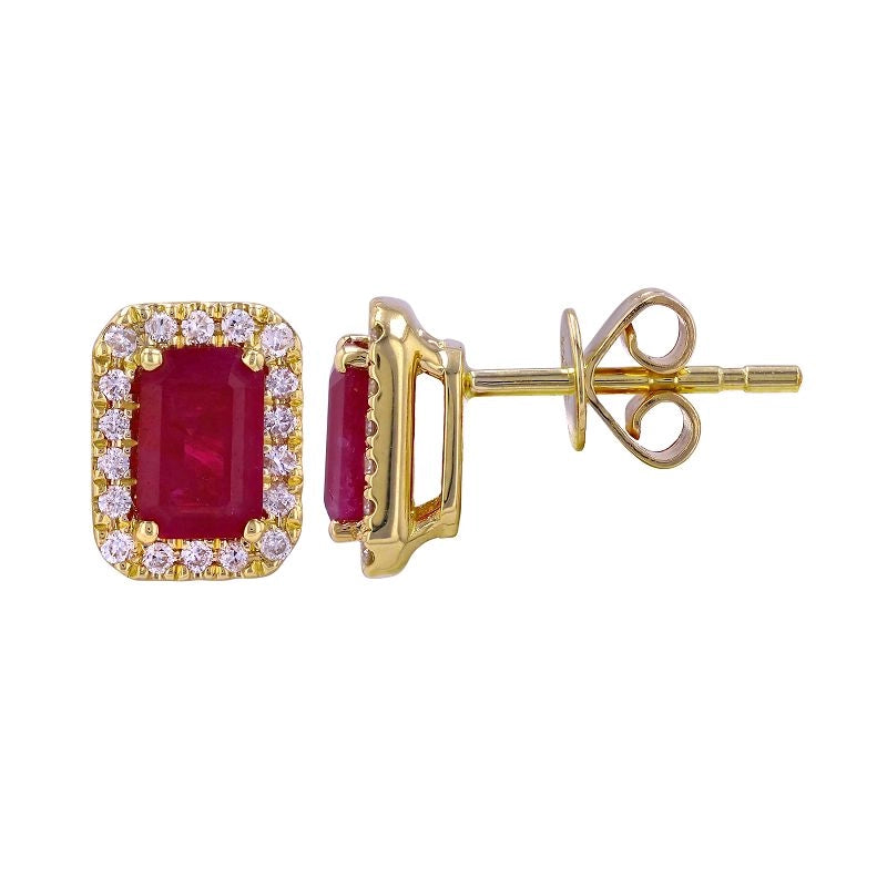 Earrings Earrings in Yellow Gold containing Multi-gemstone, Diamond, Ruby 432868
