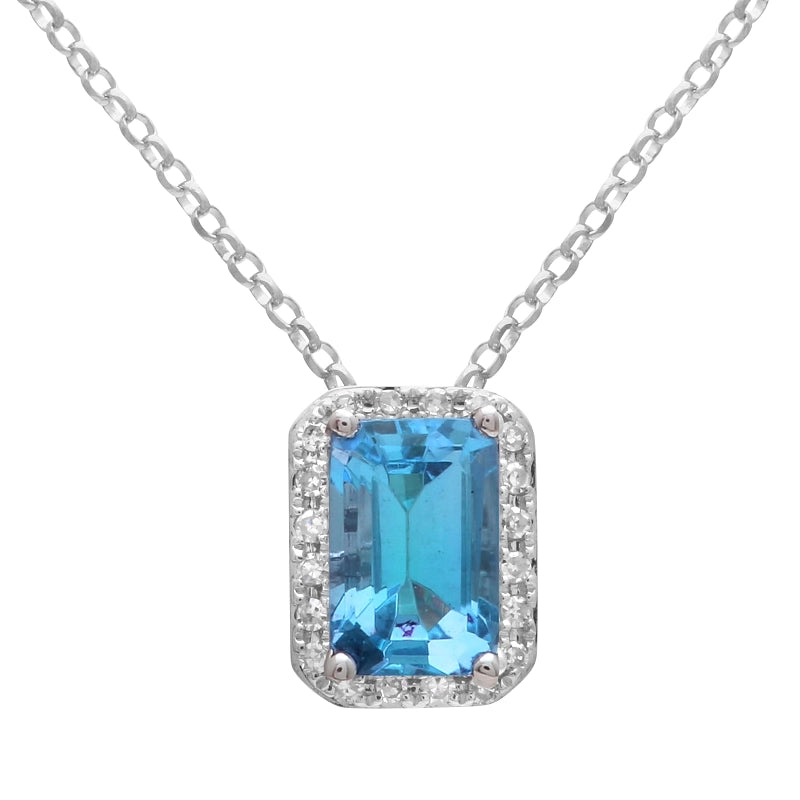 Necklaces Necklaces in White Gold containing Blue topaz , Multi-gemstone, Diamond 432880