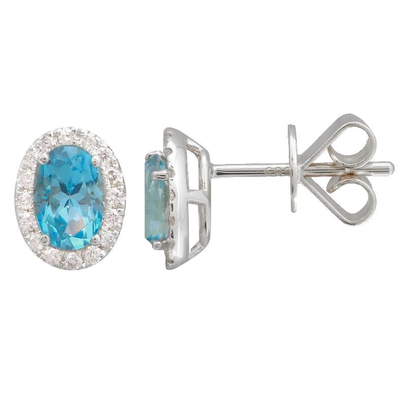 Earrings Earrings in White Gold containing London blue topaz, Multi-gemstone, Diamond 432887