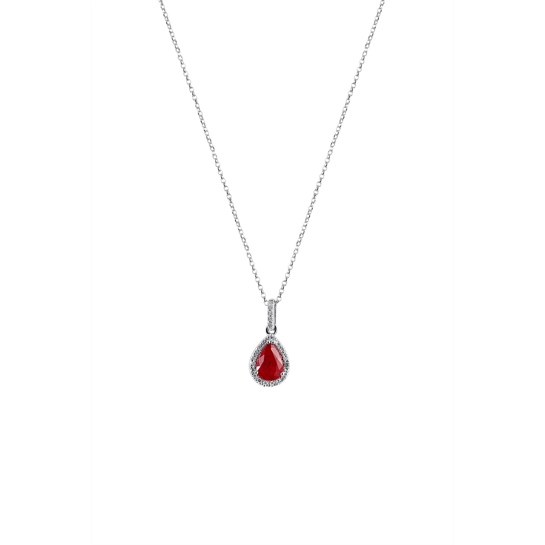 Necklaces Necklaces in White Gold containing Multi-gemstone, Diamond, Ruby 432893