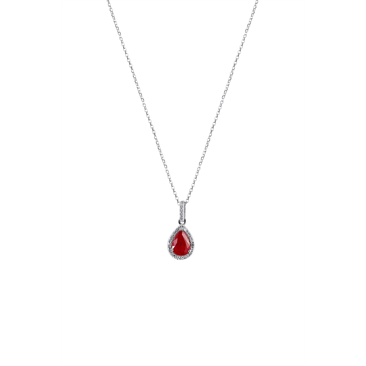 Necklaces Necklaces in White Gold containing Multi-gemstone, Diamond, Ruby 432893
