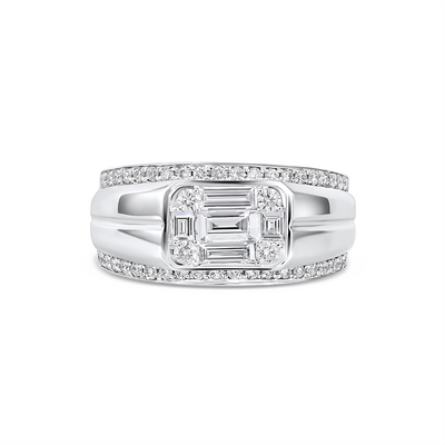 Mens Bands Rings in White Gold containing Diamond 432946