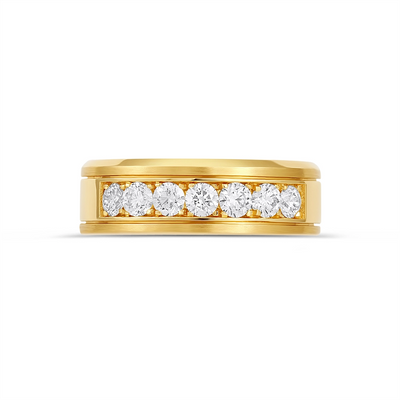 Mens Bands Rings in Yellow Gold containing Diamond 432948