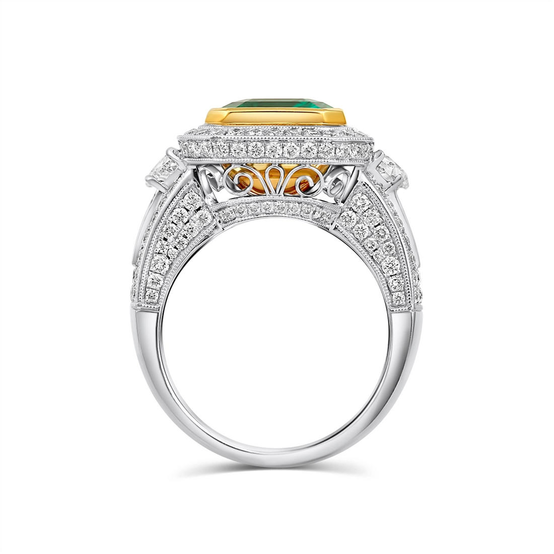 Rings Rings in Mixed Metals containing Multi-gemstone, Diamond, Emerald 432969