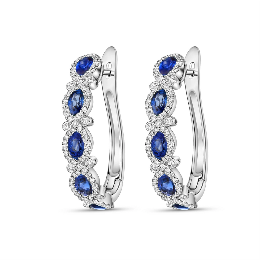 Earrings Earrings in White Gold containing Multi-gemstone, Diamond, Sapphire 433000