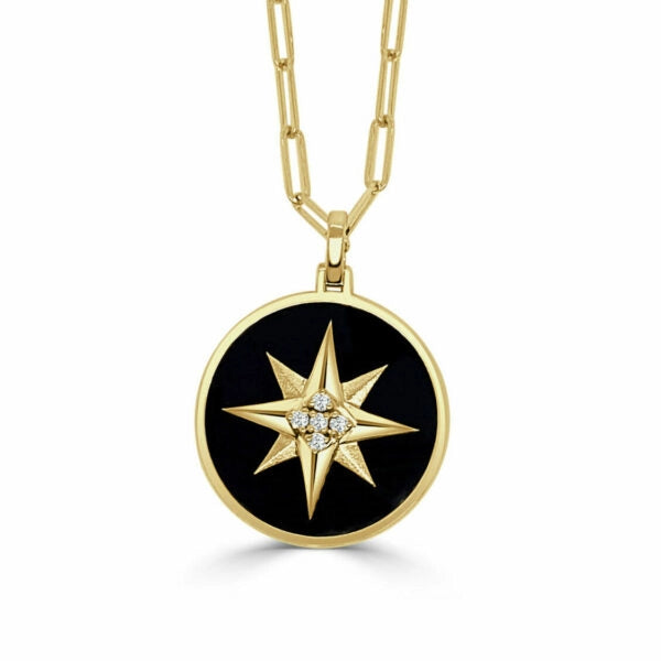Frederic Sage Necklaces in Yellow Gold containing Black onyx, Multi-gemstone, Diamond P3142X-PB-PC4Y