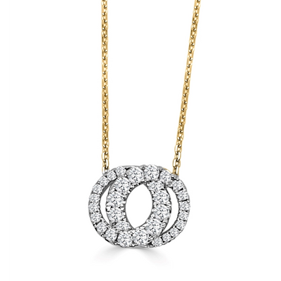 csv_image Frederic Sage Necklace in Mixed Metals containing Diamond P3302-4-YCW