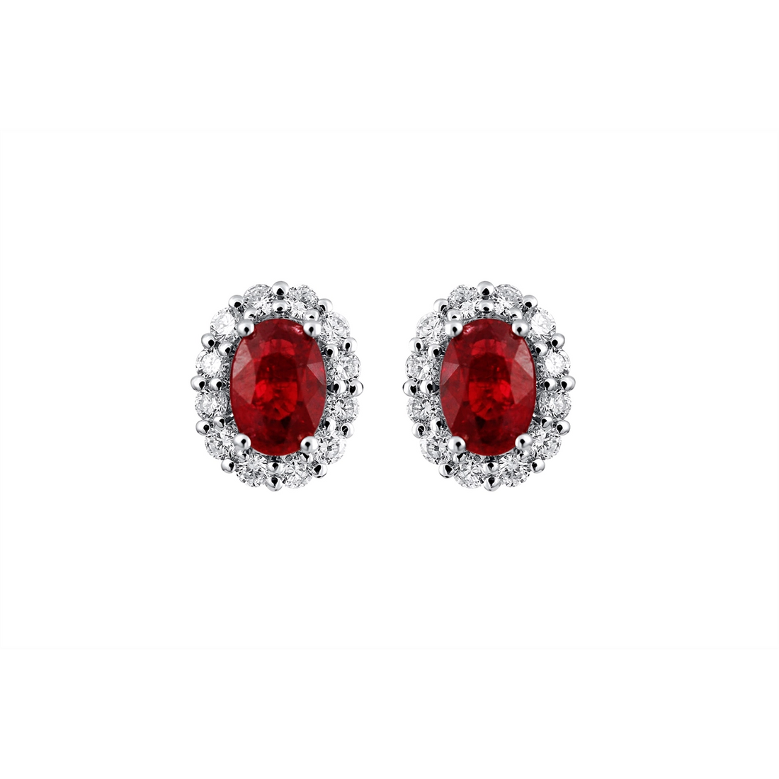 Earrings Earrings in White Gold containing Multi-gemstone, Diamond, Ruby 433119