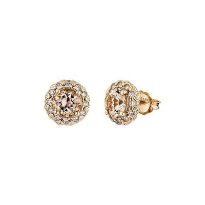 csv_image Le Vian Earring in Rose Gold containing Multi-gemstone, Diamond, Morganite BVQF-7