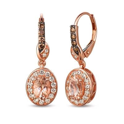 csv_image Le Vian Earring in Rose Gold containing Multi-gemstone, Diamond, Morganite BVDD-5