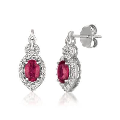 Le Vian Earrings in White Gold containing Multi-gemstone, Diamond, Ruby TQXM-38