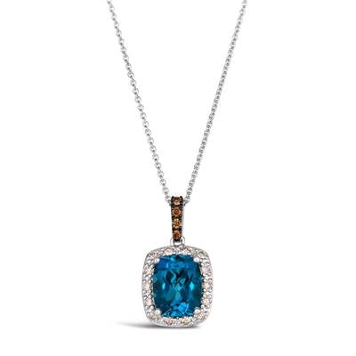 Le Vian Necklaces in White Gold containing London blue topaz, Multi-gemstone, Diamond TSJR-32