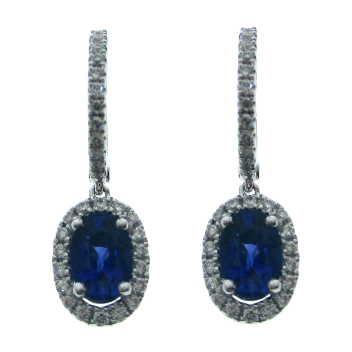Earrings Earrings in White Gold containing Multi-gemstone, Diamond, Sapphire 433471